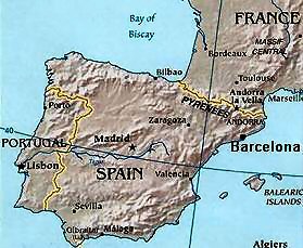 map of spain